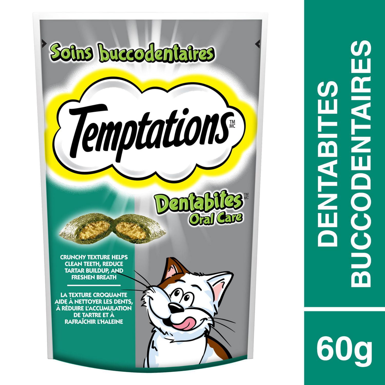 TEMPTATIONS Cat Treats, Dentabites, 60g Walmart Canada