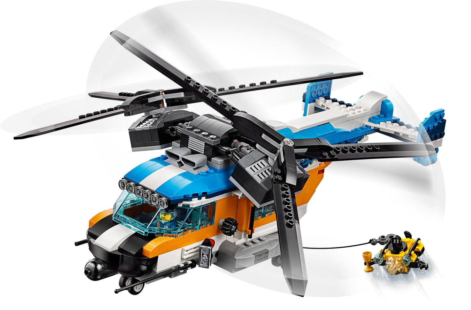 LEGO Creator 3in1 Twin Rotor Helicopter 31096 Toy Building Kit (569 Piece)