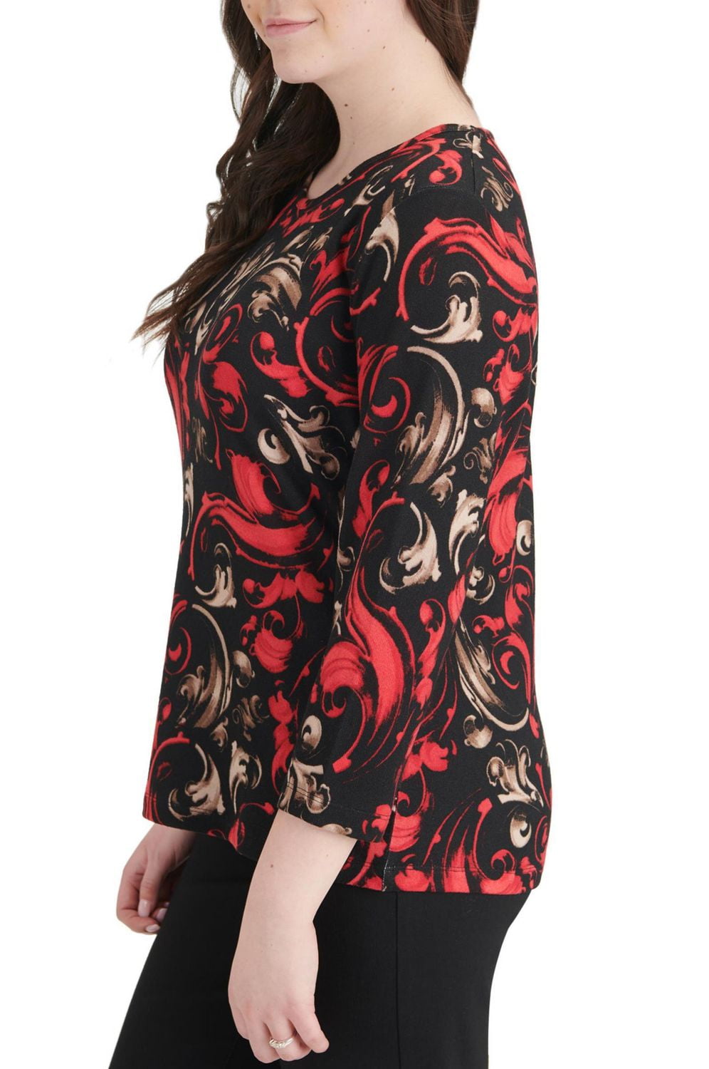 Alia Women's 3/4 Sleeve Crew neck Top