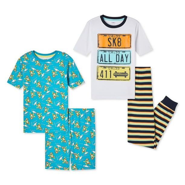 George Boys' Rib Pajamas 4-Piece Set - Walmart.ca