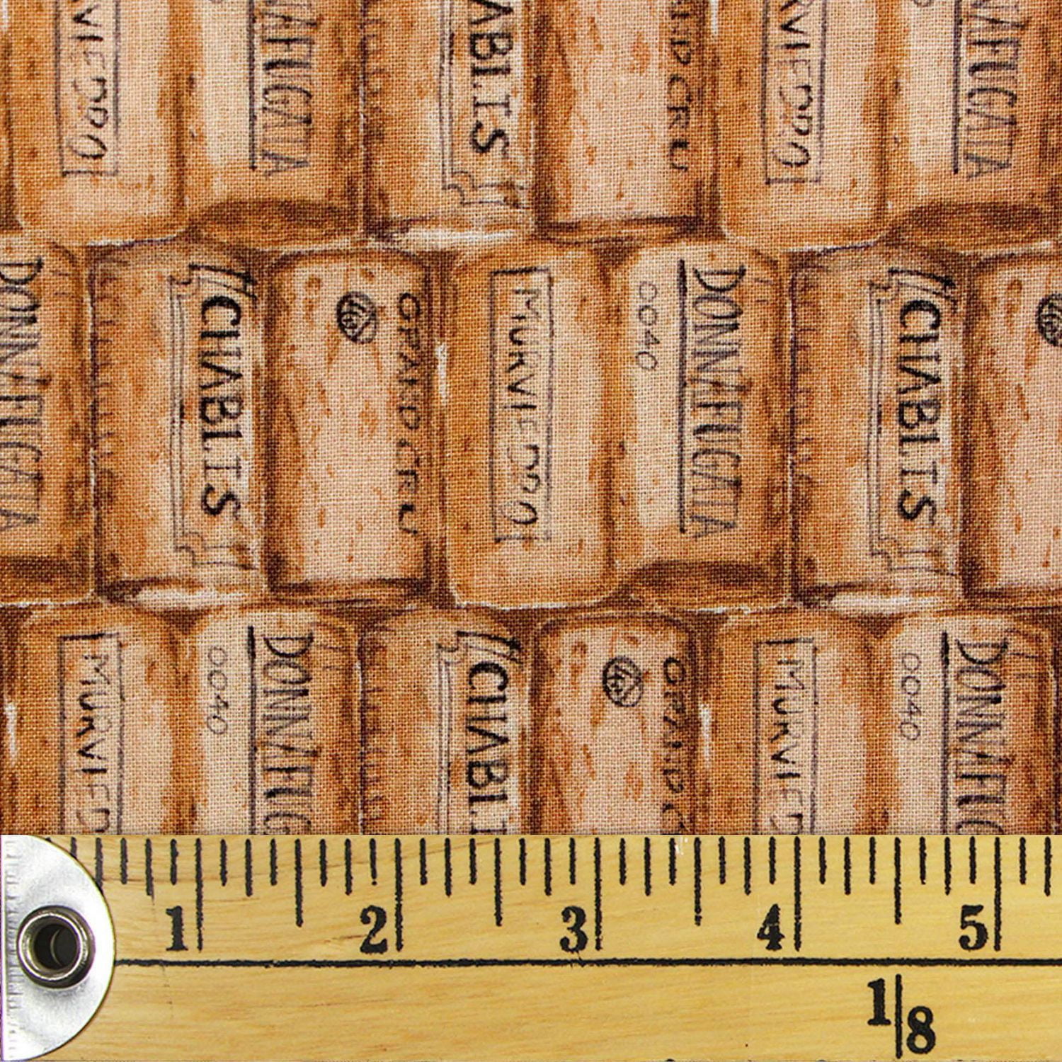 Fabric Creations Beige Wine Corks Cotton Fabric by The Metre Walmart
