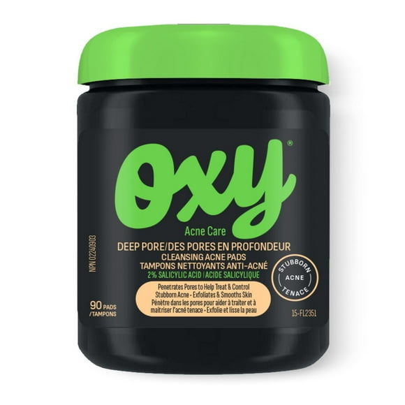 Oxy Deep Pore Cleansing Acne Pads - Clinically Proven Salicylic Acid (2.0%) – Stubborn Acne Control - Helps Treat, and Prevent Breakouts – Paraben & Preservative Free - Dermatologist Tested, Cleansing Acne Pads, 90 count