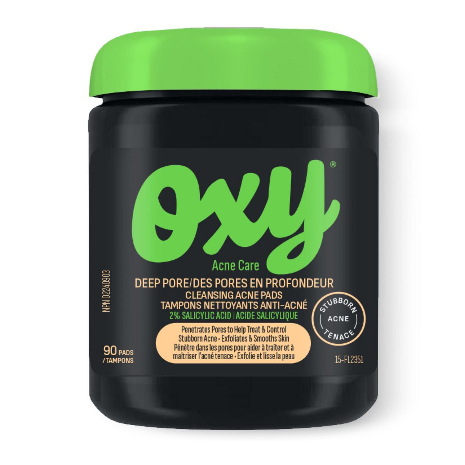 Oxy Deep Pore Cleansing Acne Pads - Clinically Proven Salicylic Acid (2.0%) – Stubborn Acne Control - Helps Treat, and Prevent Breakouts – Paraben & Preservative Free - Dermatologist Tested
