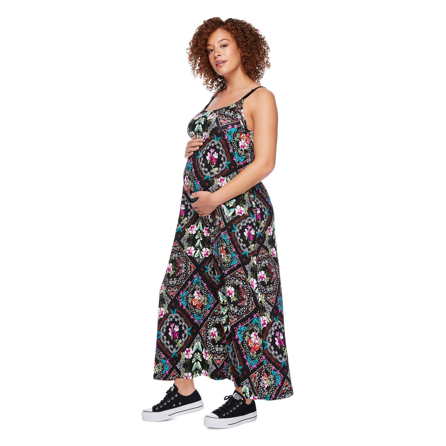Robe d’allaitement longue Paisley Sky Maternité