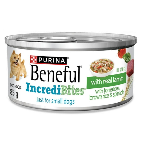 Beneful IncrediBites avec du Vrai Agneau en Sauce, Nourriture Humide pour Chiens 85 g 15 in. x 25 in.