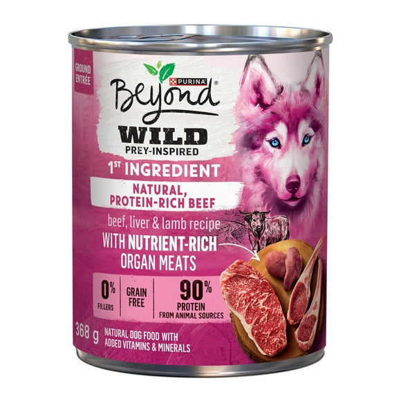 Beyond Wild Beef, Liver & Lamb Recipe, Wet Dog Food 368 g, 368 g