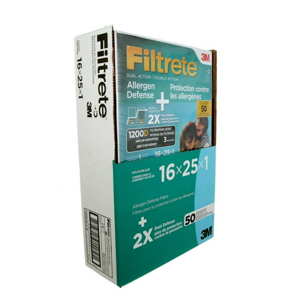 Filtre de qualité supérieure contre les allergènes et les particules  ultrafines EAX01DC-6-CA Filtrete(MC), MPR 2500, 40,6 cm x 63,5 cm x 2,5 cm  (16 po x 25 po x 1 po)