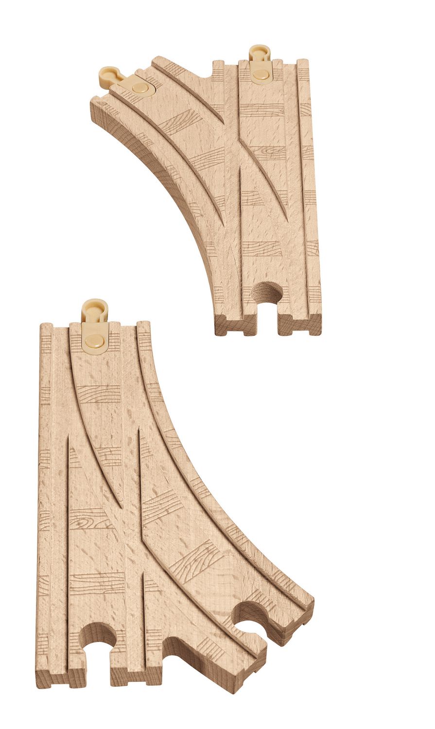 Orbrium Short Curved Switch Tracks for Wooden Train Railway Fits Thomas Brio Chu for sale online 
