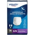 thumbnail image 1 of Equate Overnight Incontinence Underwear, Small/Medium, 1 of 3