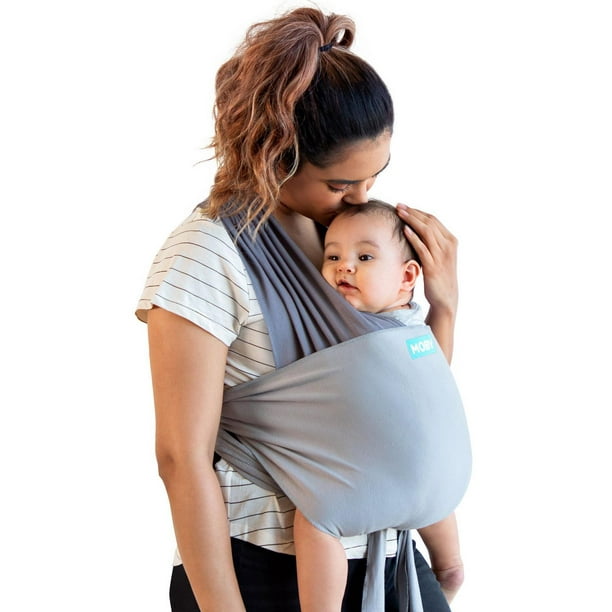 MOBY - Porte-bébé Easy Wrap - Conçu pour combiner les meilleures caractéristiques d'un porte-bébé et d'un porte-bébé en un - Le porte-bébé parfait - Idéal pour le portage, l'allaitement et le maintien de bébé à proximité Pour les bébés: 8 à 33 lb