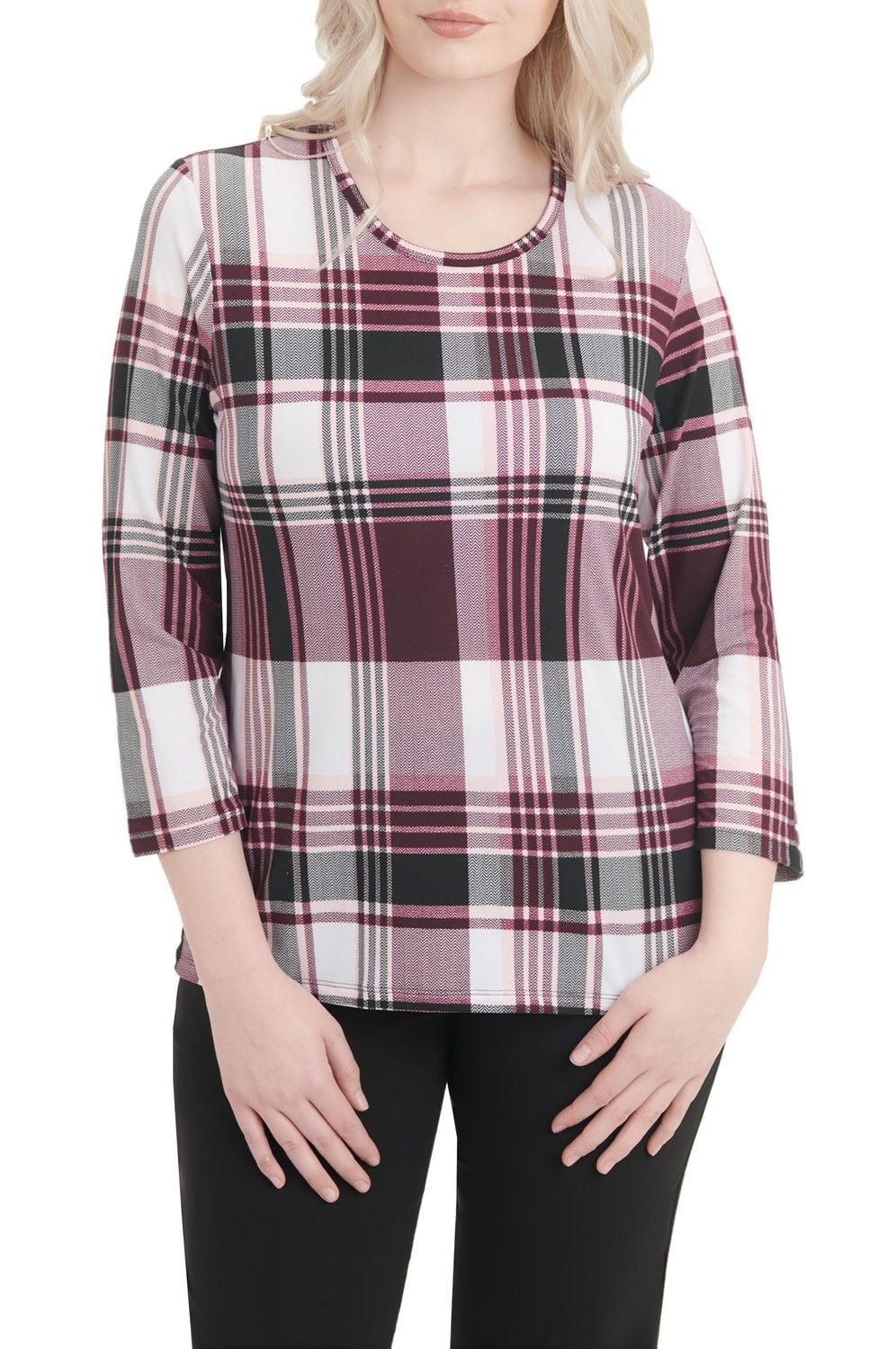 Alia Women's 3/4 Sleeve Crew Neck Top