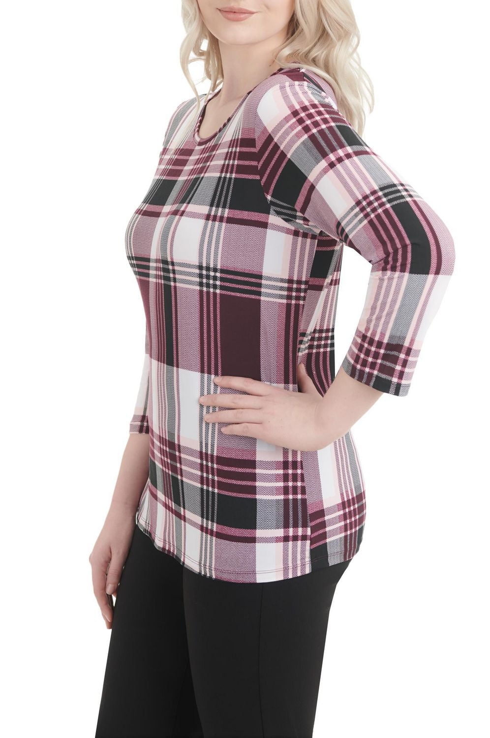 Alia Women's 3/4 Sleeve Crew Neck Top