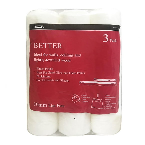 Pintar 10 mm Better Rollers, Pack of 3