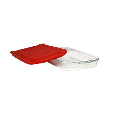 Pyrex® Basics™ 4 Qt Oblong Glass Bakeware with Plastic Lid Walmart Canada