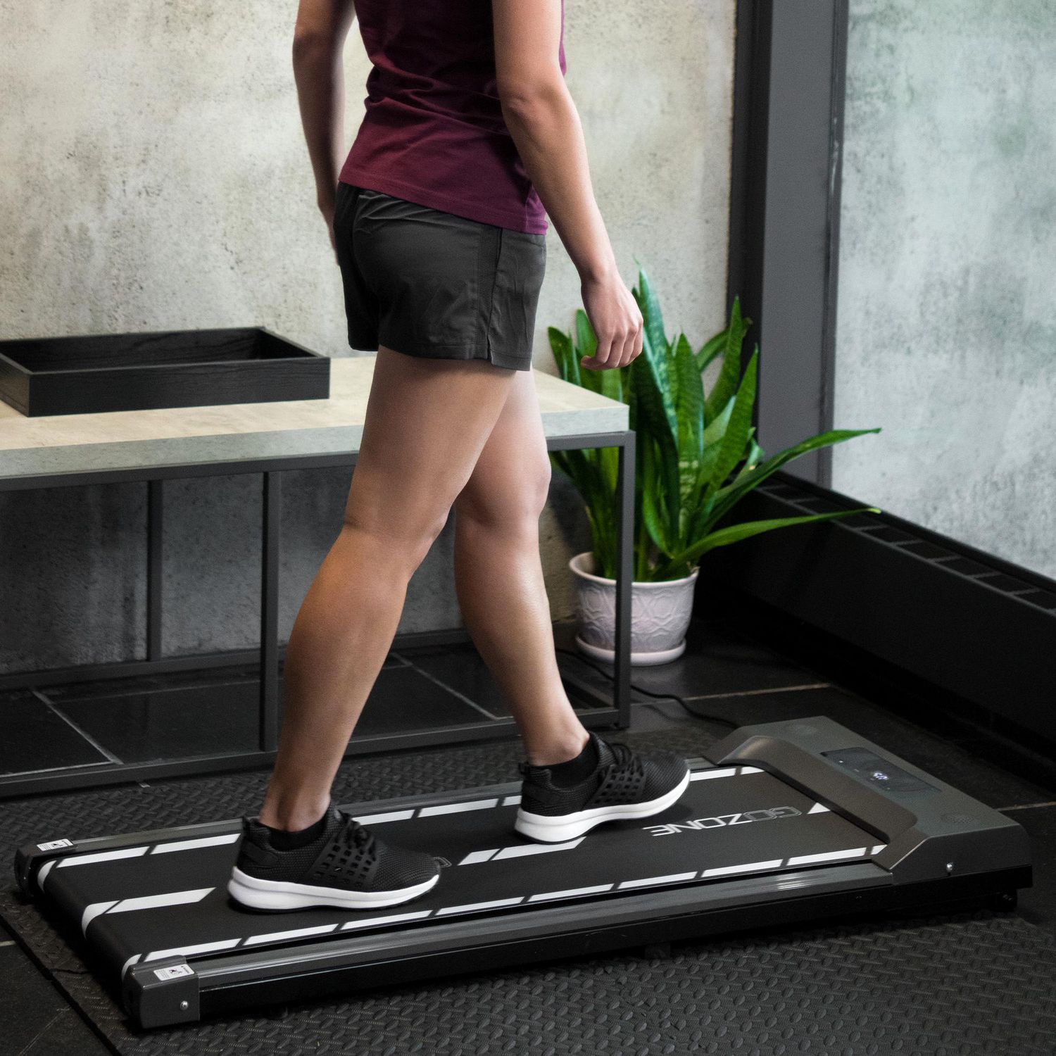 GoZone Walking Treadmill/Pad for Standing Desks – Black/Grey