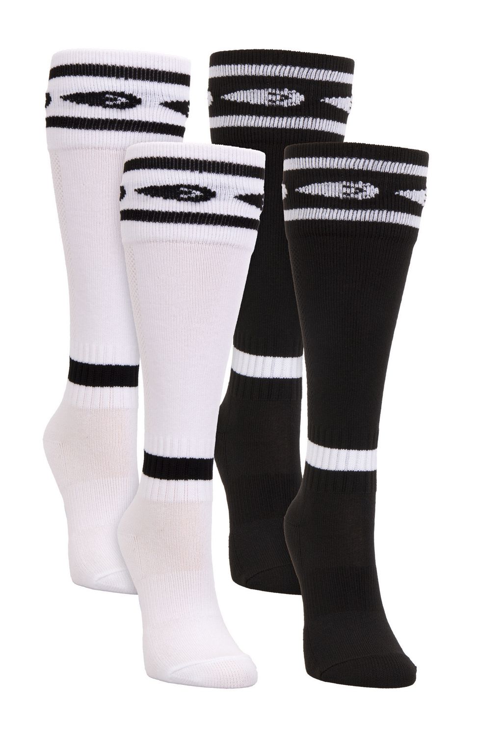 Mitre Soccer Socks Black & White Stripe Black Top 