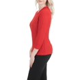 thumbnail image 2 of Alia Women's 3/4 Sleeve Solid Ripple Knit Top, 2 of 3