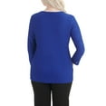thumbnail image 3 of Alia Women's 3/4 Sleeve Solid Ripple Knit Top, 3 of 3
