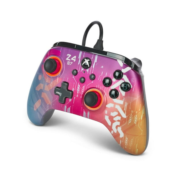 MANETTE FILAIRE POWER A ADVANTAGE XBOX SERIE X/S SPARKLE WAVE