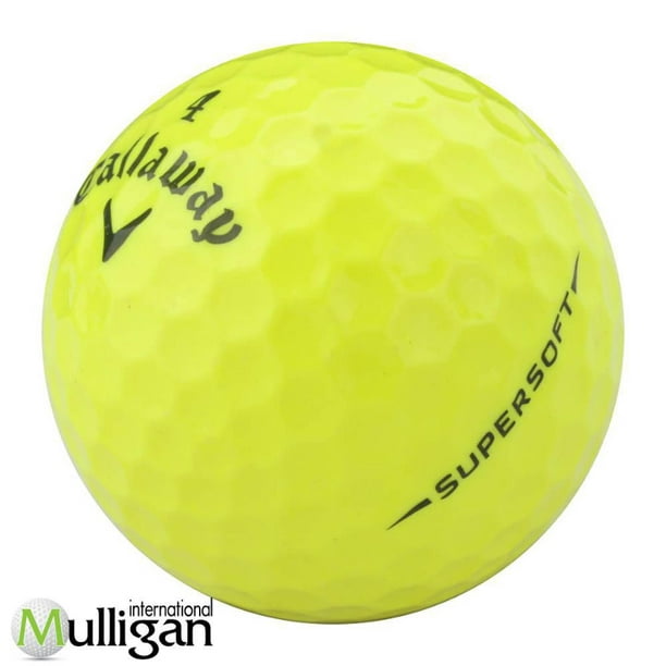 Mulligan - 12 balles de golf récupérées Callaway Supersoft 5A, Jaune