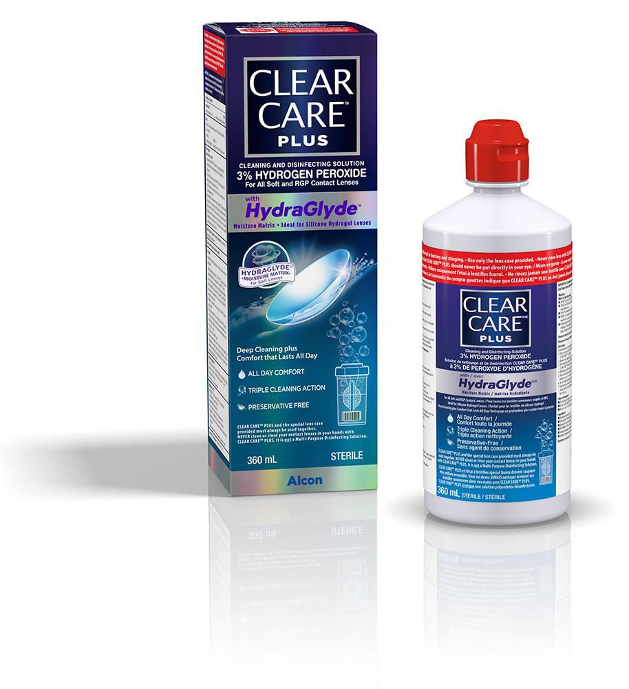 CLEAR CARE® Plus With HydraGlyde Contact Lens Solution, Cleaning & Disinfecting Solution With Hydrogen Peroxide