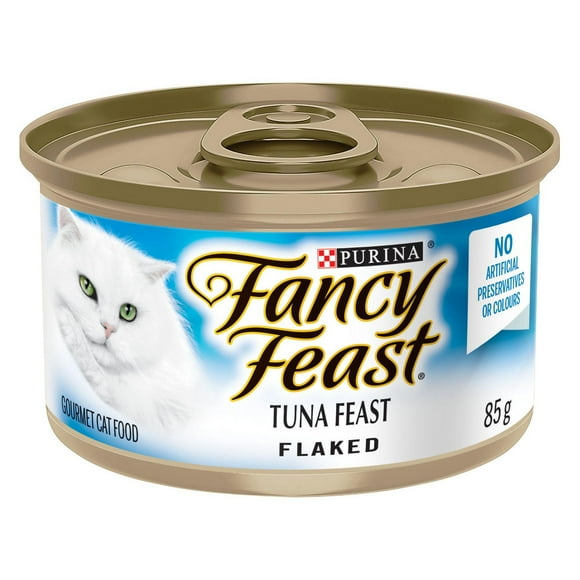 Curated visual reference: Flaked Cantaloupe Kitten Wet Food Reference: Fancy Feast Wet Cat Food