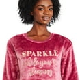 thumbnail image 4 of George Women's Plush Pajamas 2-Piece Set, 4 of 6