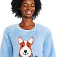 thumbnail image 4 of George Women's Plush Pajamas 2-Piece Set, 4 of 6