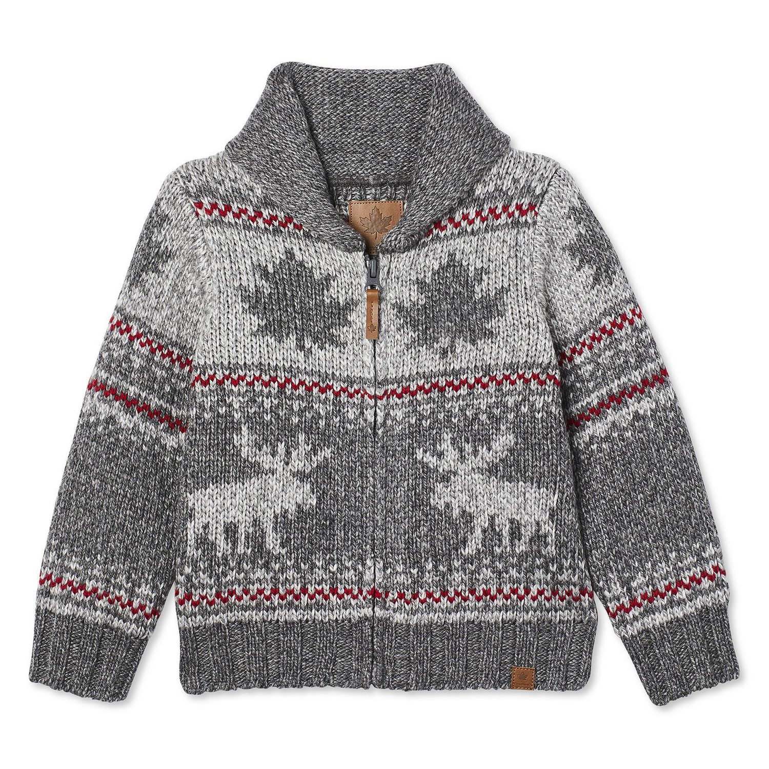 Canadiana Toddler Boys' Nordic Zip Cardigan | Walmart Canada