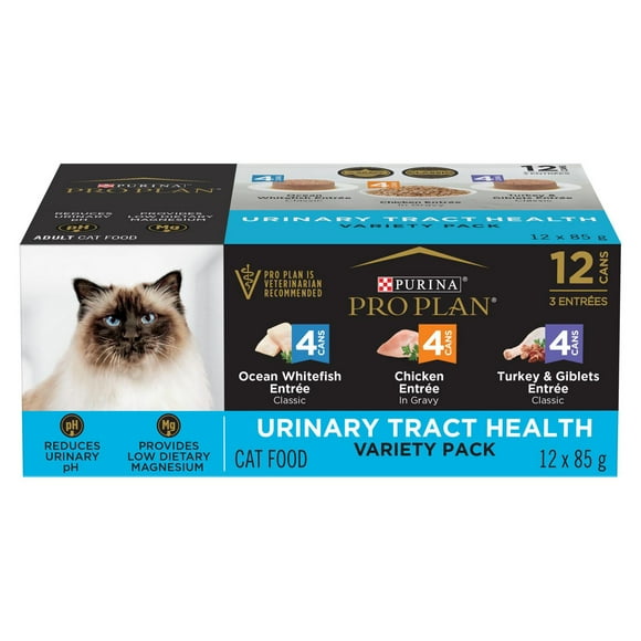 Purina Pro Plan Specialized Urinary Tract Health Variety Pack Ocean Whitefish, Chicken, Turkey, Wet Cat Food 12 x 85 g