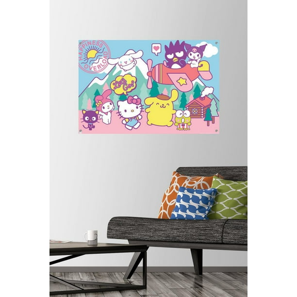 Hello Kitty and Friends - Happiness Overload Wall Poster, 14.725 x 22.375  Framed