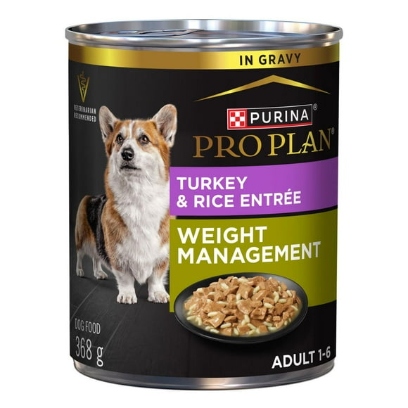 Purina Pro Plan Specialized Weight Management Turkey & Rice Entrée Morsels in Gravy, Wet Dog Food 368 g
