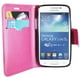 Étui portefeuille Exian en cuir pour Samsung Galaxy Core LTE - rose – image 3 sur 3