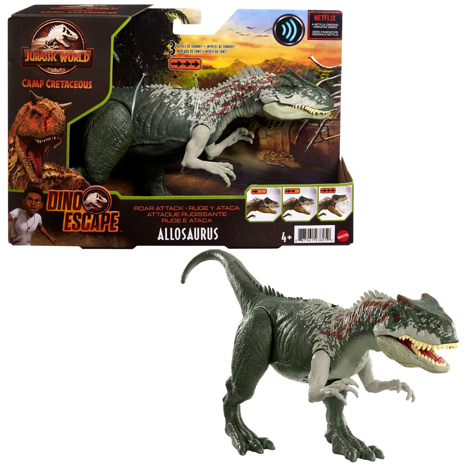 Figurine de dinosaure Jurassic World Roarivores, choix varié, 3