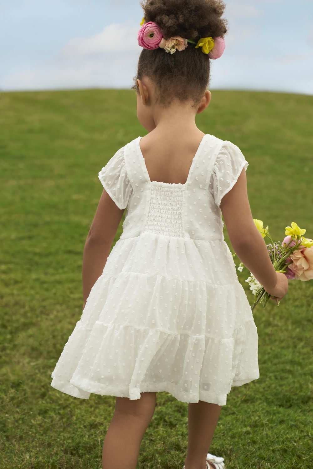 Carter's Child of Mine Toddler Girls' White Dress, Sizes 2T