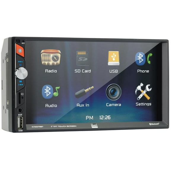 Dual Electronics XVM279BT 7" LED Touch Screen Double Din Car Stereo, Bluetooth, microSD, USB, MP3, Siri/Google Voice Activation