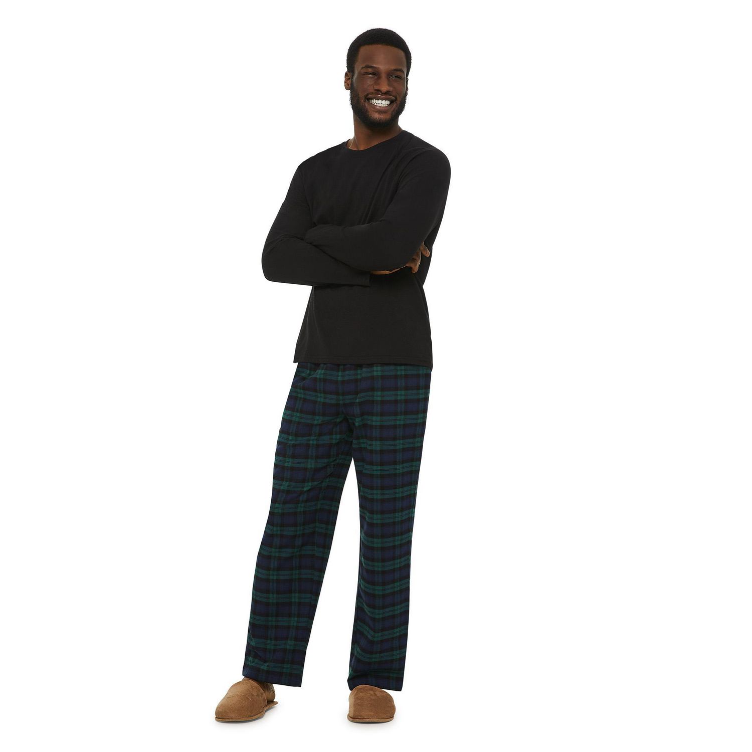 VOIANLIMO Men's Casual Plaid Brushed Cotton Pajama Sets Men Long Sleeve  Plus Size Fashion Pyjamas Men Sleepwear Homewear 