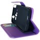 Étui portefeuille Exian en cuir pour Samsung Galaxy Core LTE - violet – image 2 sur 3