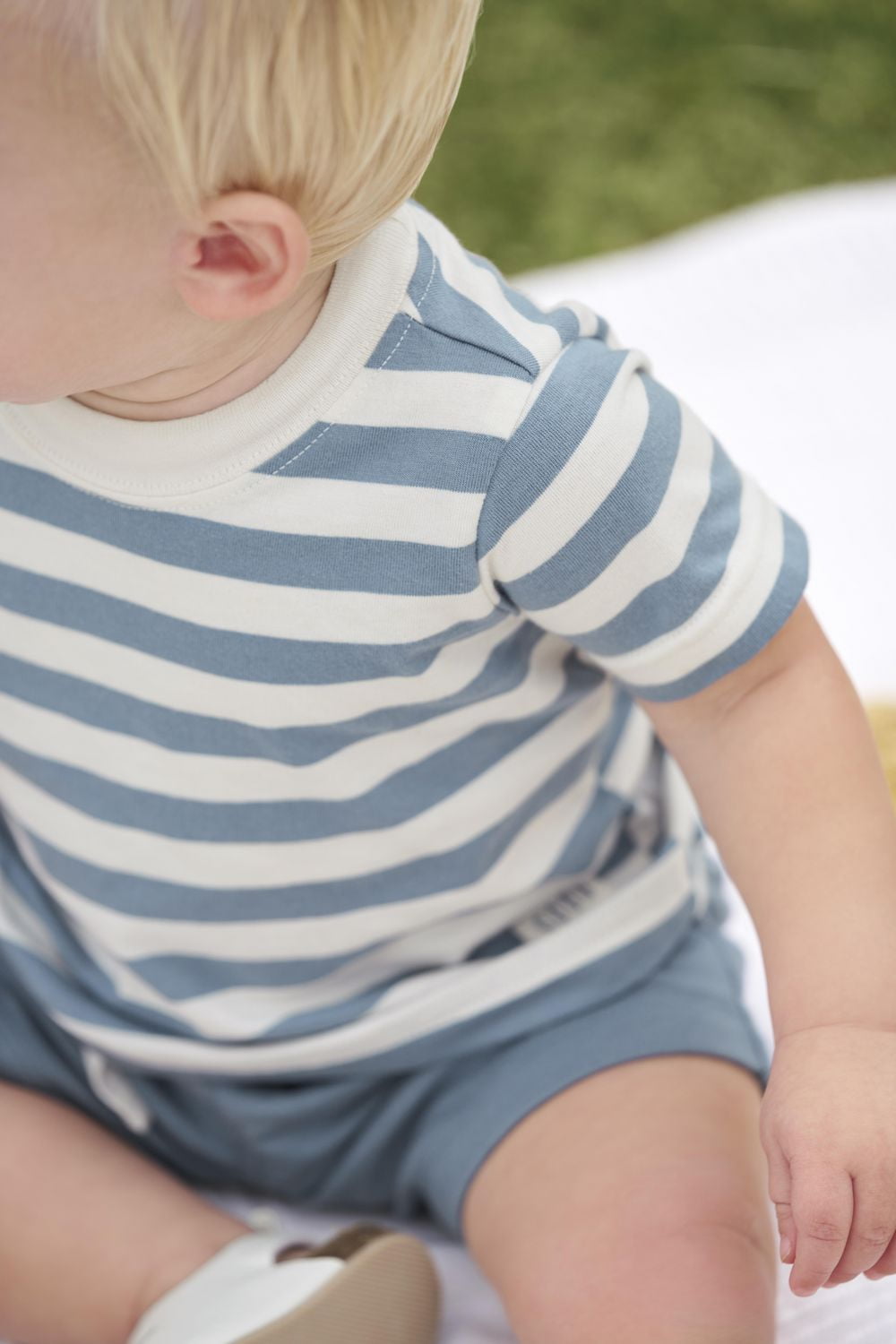 Carter's Child of Mine Baby Boys' Blue Stripe Dino Graphic Diaper Cover Set