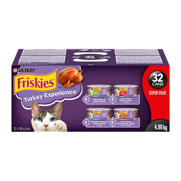 Friskies Turkey Experience Super Pack Variety Pack, Wet Cat Food 32 x
