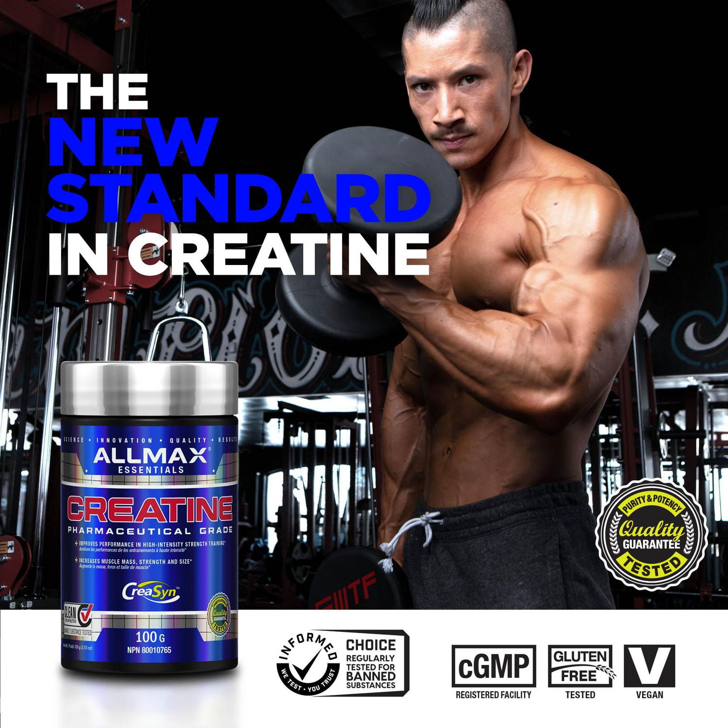 Allmax Creatine Supplements, 100 g