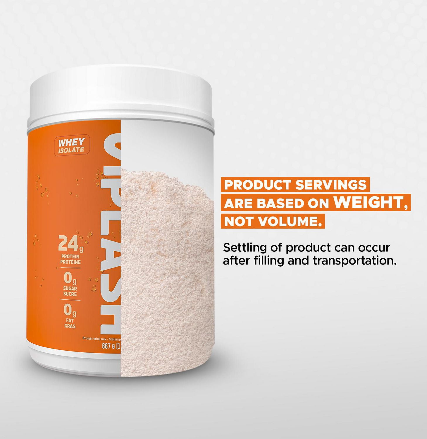 Revolution Nutrition, Splash Clear Isolate Protein, Poudre d’Isolat de Whey 100 % Clair, 24 g de Protéines par Dosette, Zéro Sucre, Zéro Glucide, Saveur Candy, Collagène, 667 g, Pêche Candy (23 Portions)