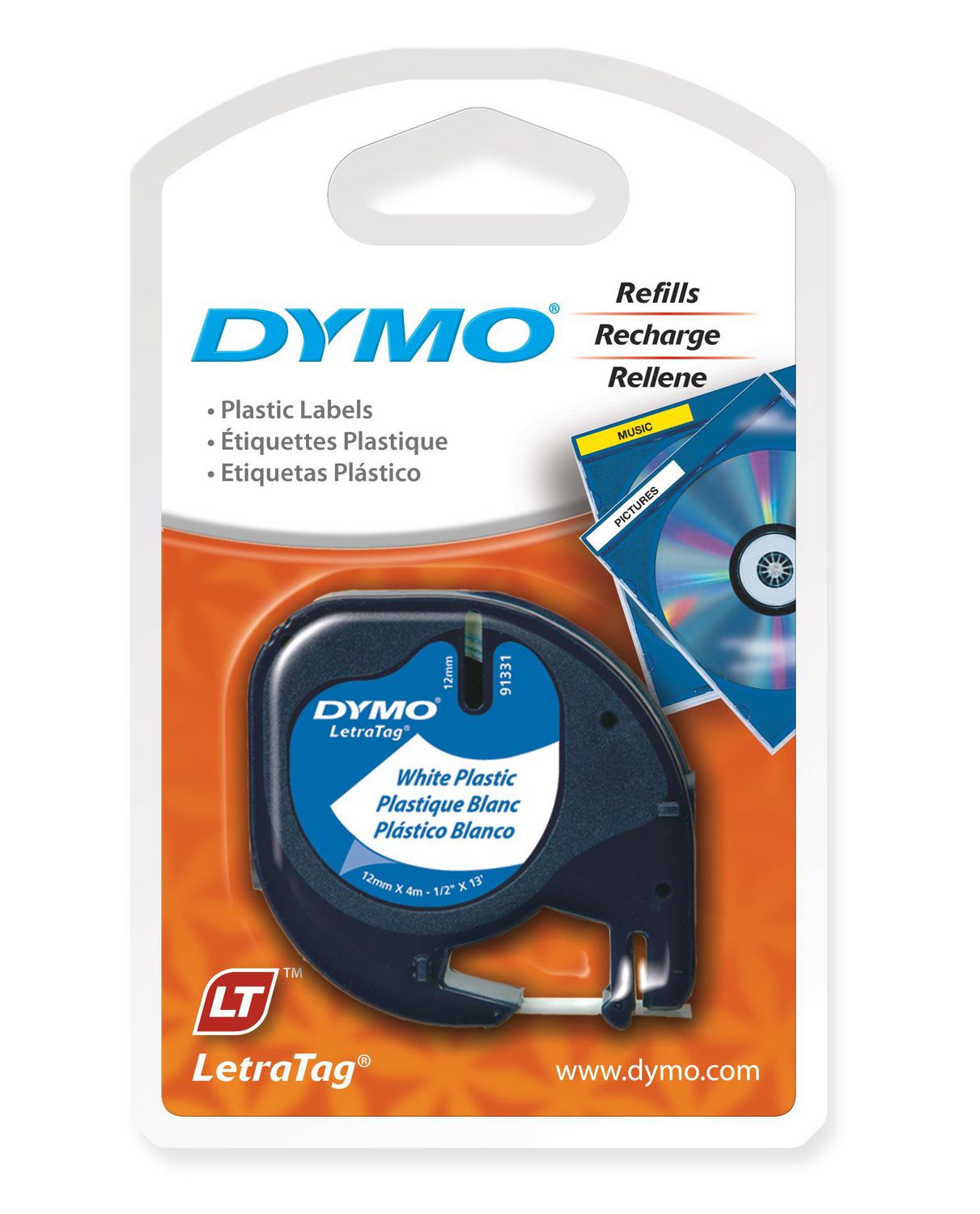 4PK Replace DYMO LetraTag Refills 16952 Clear Transparent Label Tape 12mm x 4m 