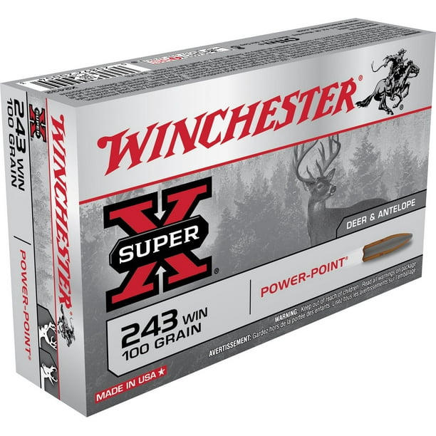 Winchester Munition Super-X Power-Point 243 Win, 100 grains