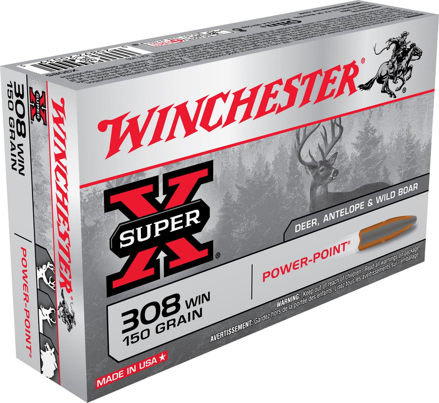 Winchester Super-X Power-Point 308 Win Mag 150-Grain Ammunition