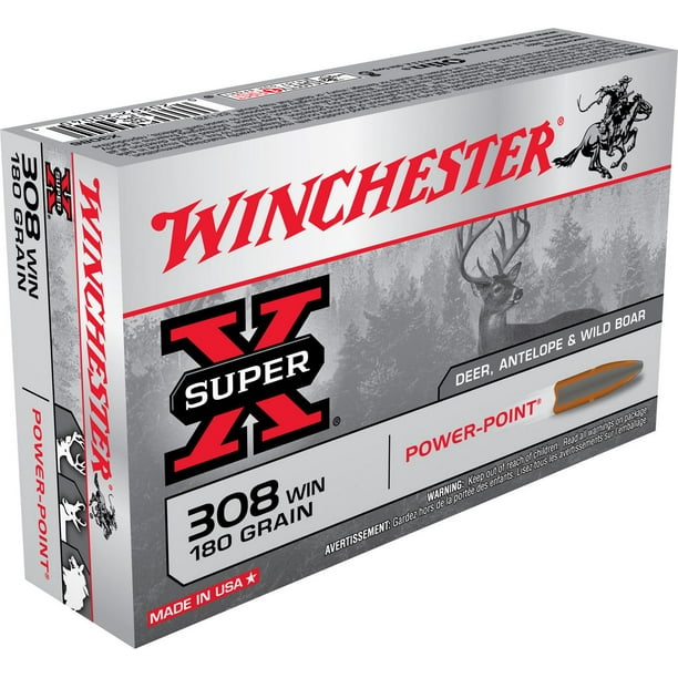 Winchester Munition Super-X Power-Point 308 Win, 180 grains