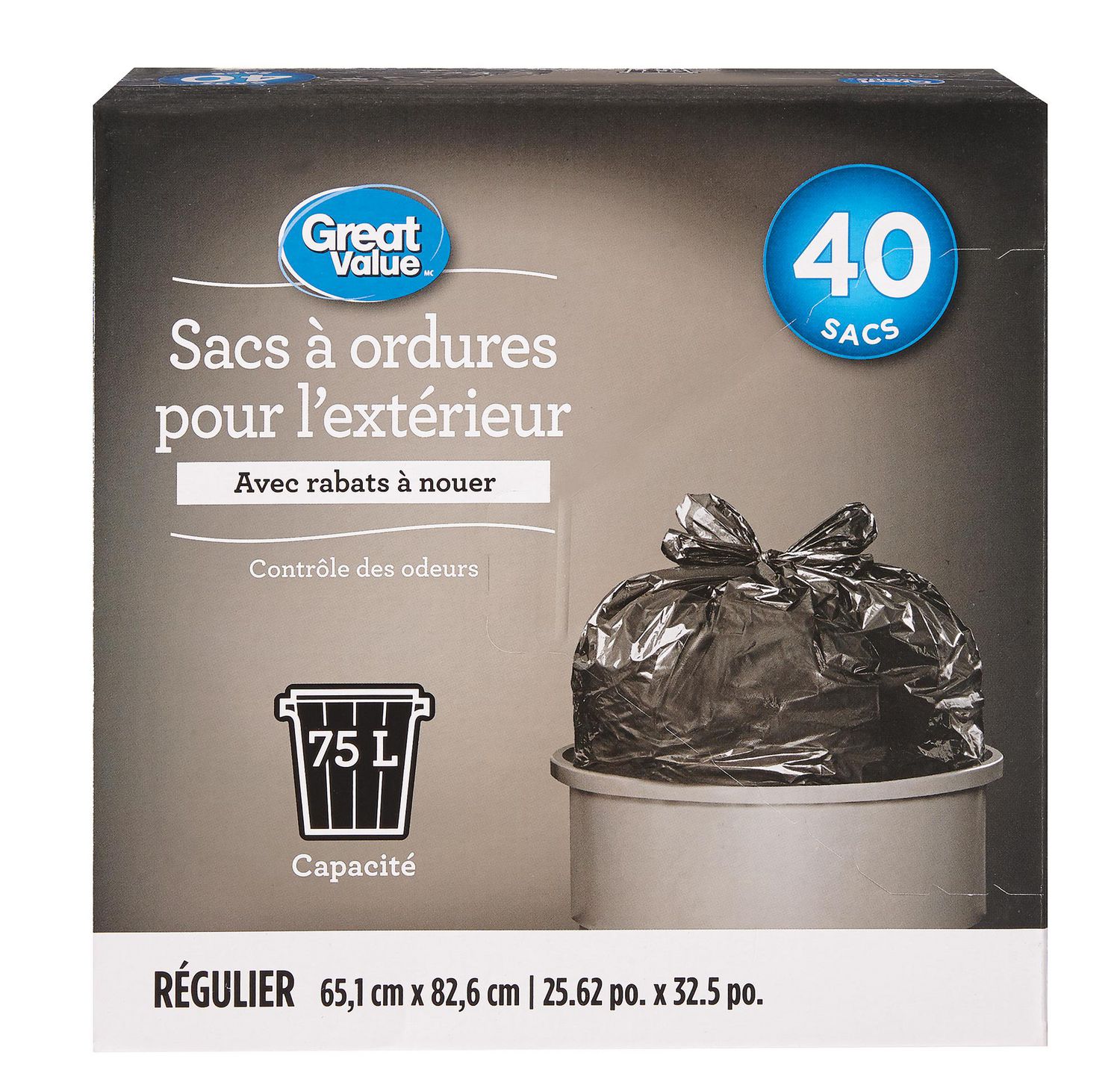 Sacs poubelle Great Value pour l ext rieur Walmart.ca