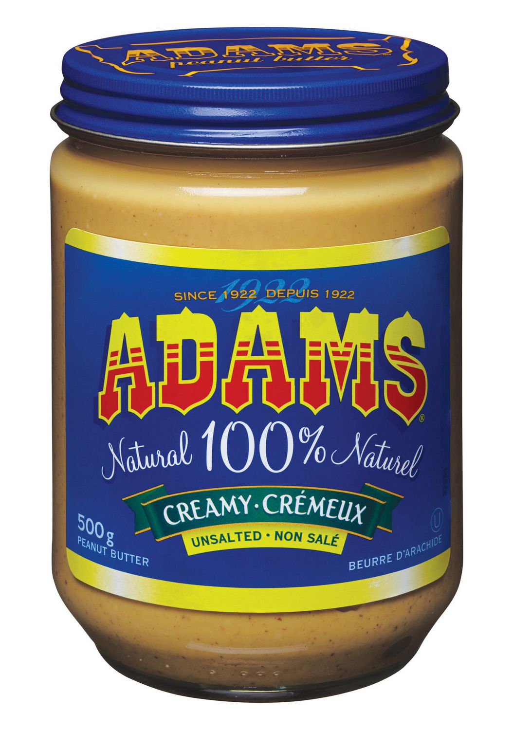 Adams 100 Natural Unsalted Creamy Peanut Butter 500g Walmart Canada 0470