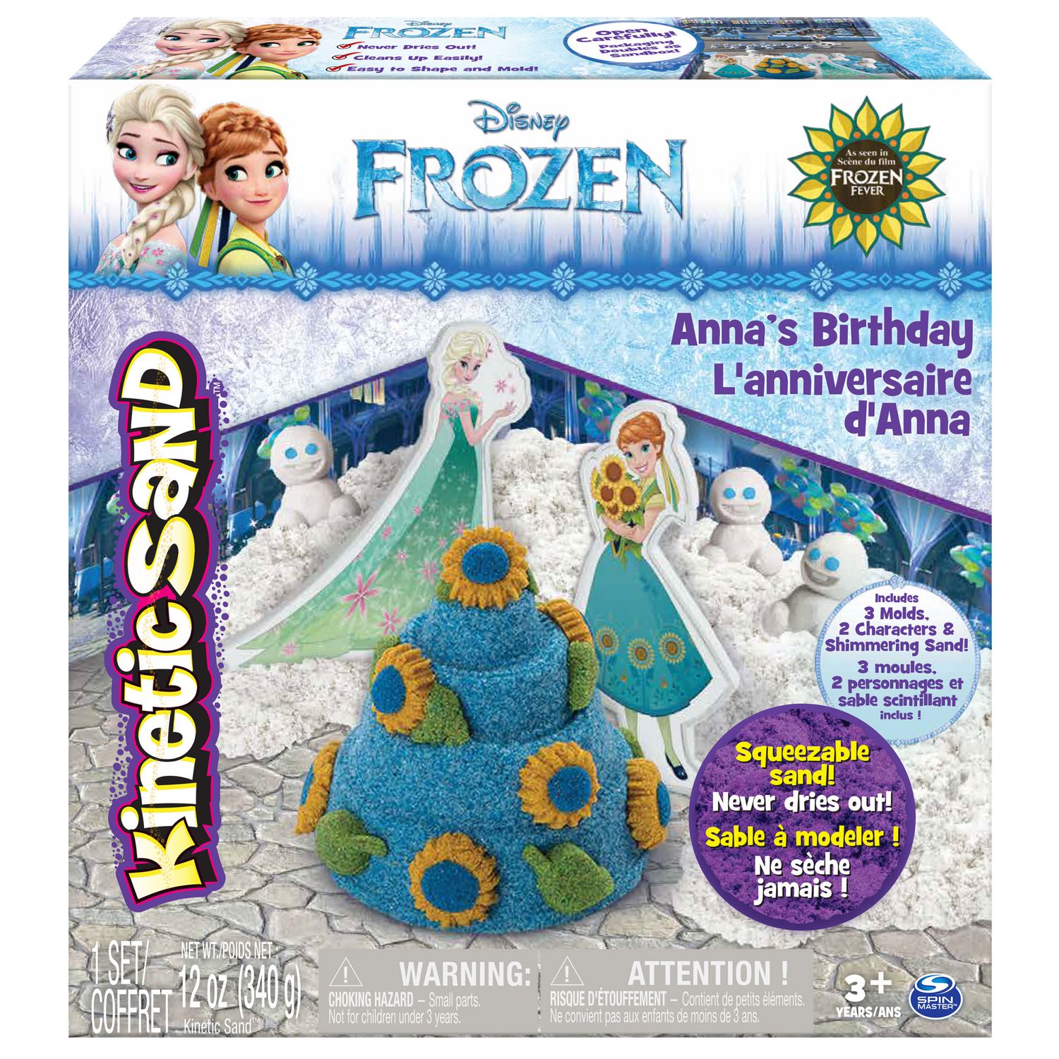 Coffret De Jeu De Sable A Modeler Kinetic Sand L Anniversaire D Anna De La Reine Des Neiges Par Disney Walmart Canada