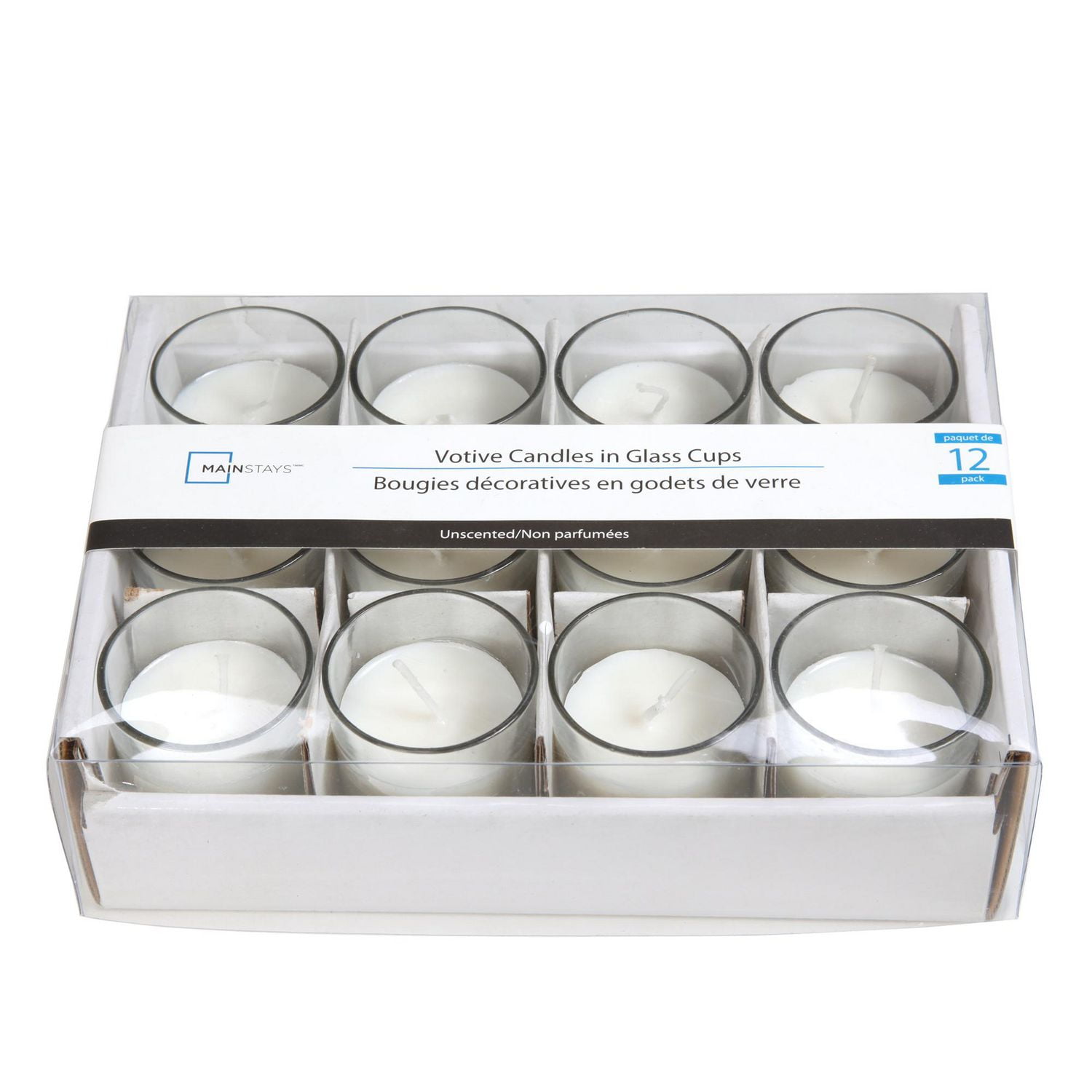 Mainstays Votive Candles in Glass Cups Walmart Canada